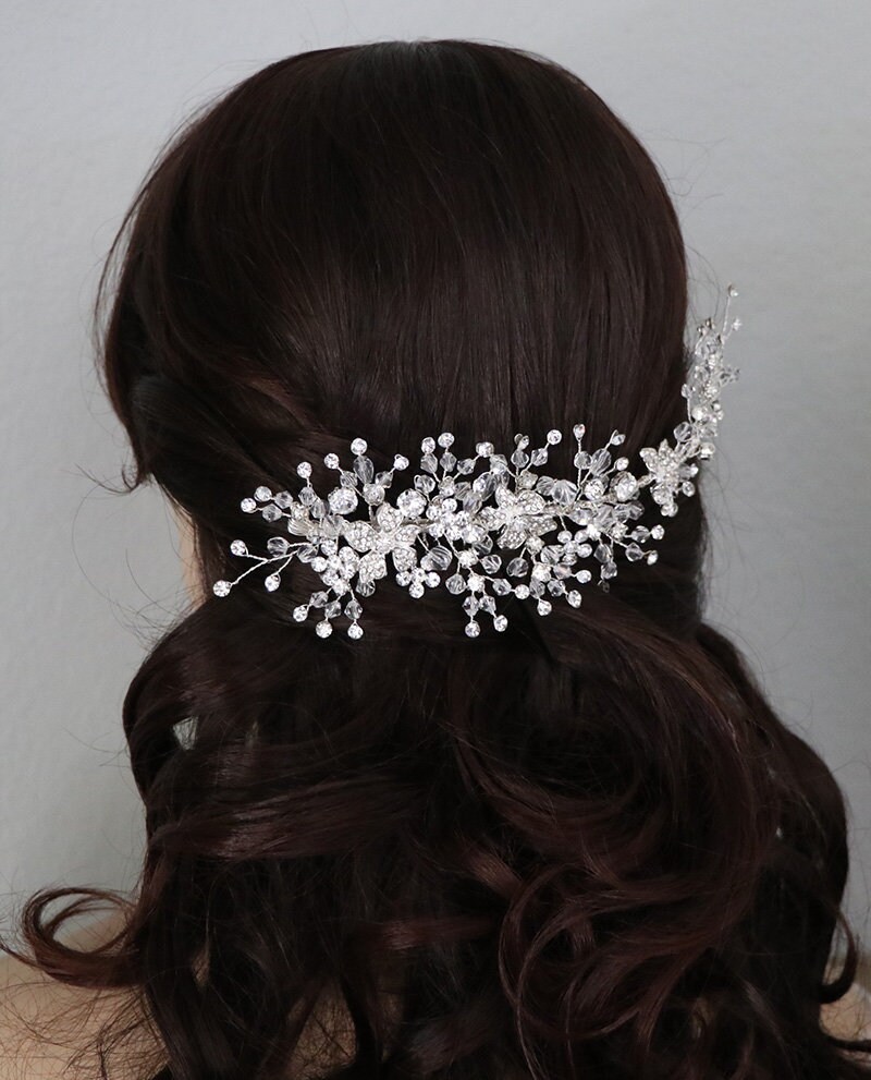 Wedding Comb Large Bridal Hair Comb Handmade Wedding Comb