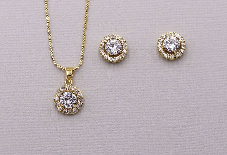 Bridesmaid Jewelry Gold Bridesmaid Jewelry Set 4 5 6 7 8 | Etsy
