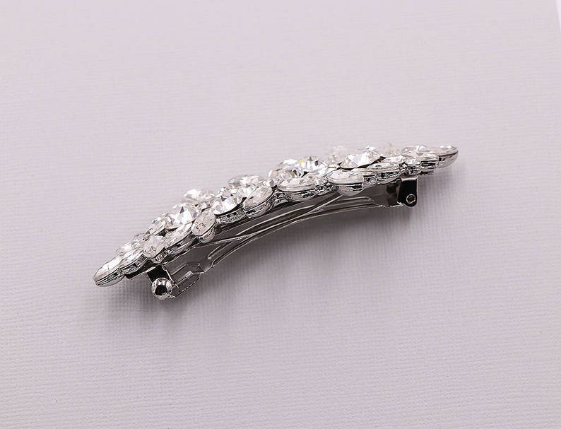 Bridal Rhinestone Crystal Barrette, Bridal Comb Crystal, Wedding Crystal Hair Comb, Hair Barette, Wedding Accessory, Giselle Barrette Clip image 5