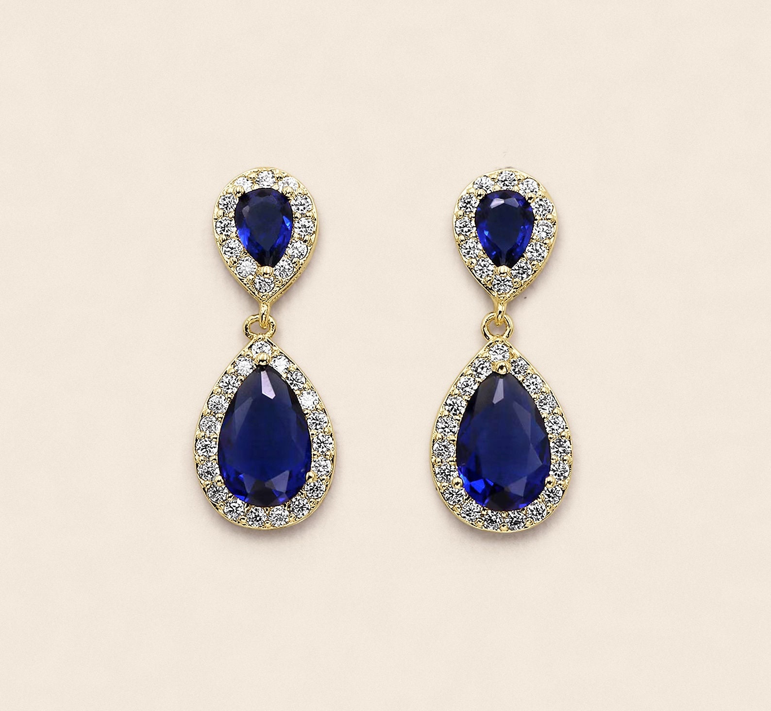 Sapphire 2024 bridal earrings