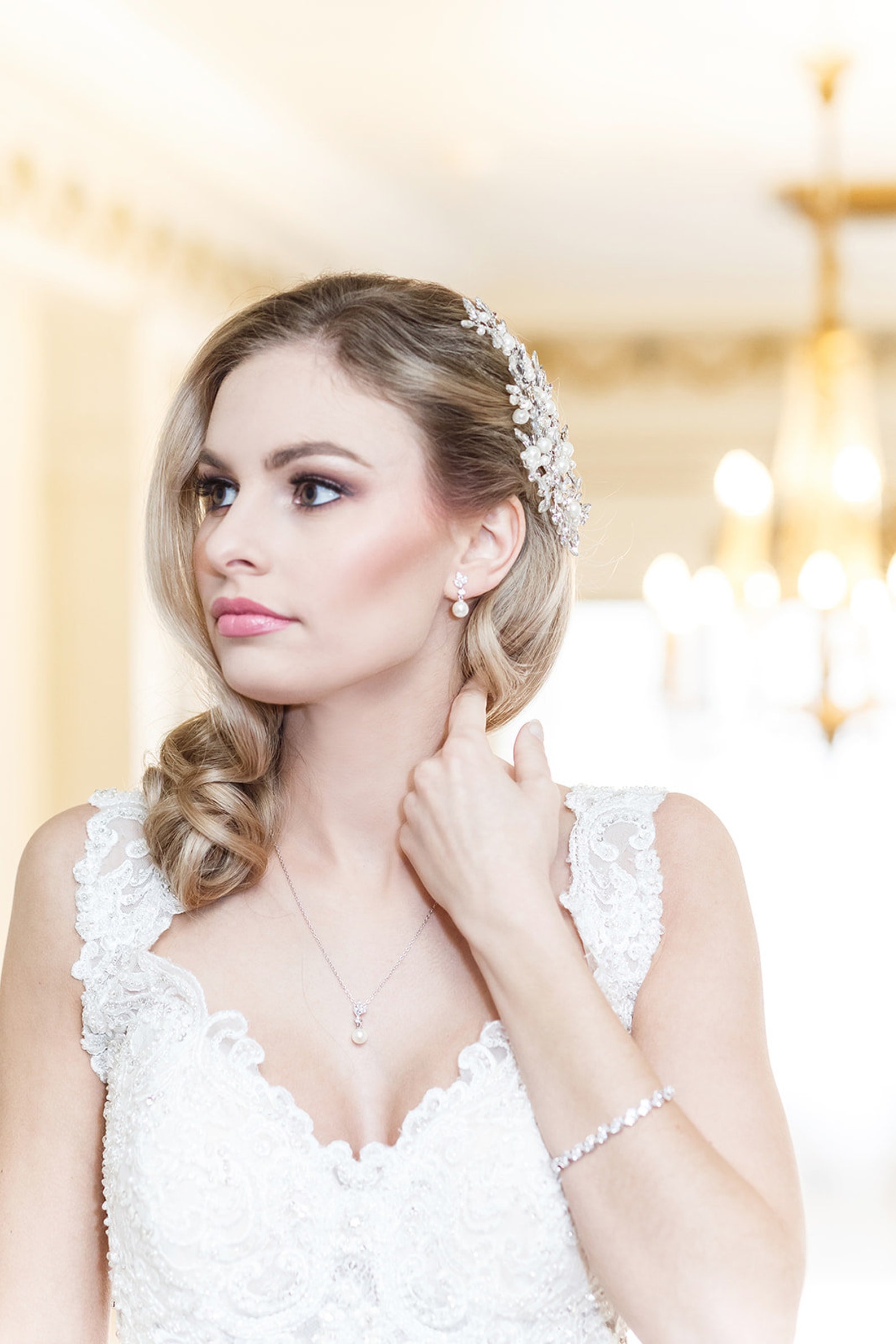 Rose Gold Bridesmaids Bracelet Gift Set Crystal Wedding Etsy