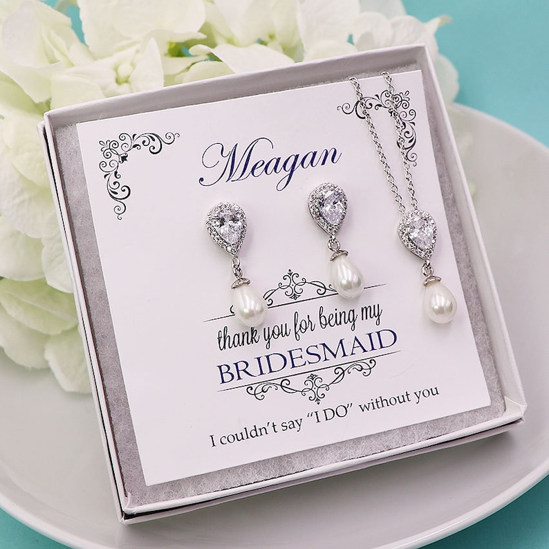 Jewelry for Bridesmaids Bridesmaid Personalized Jewelry Set Bridesmaid Jewelry Bridesmaid jewelry git Lauren Bridesmaids Jewelry Set