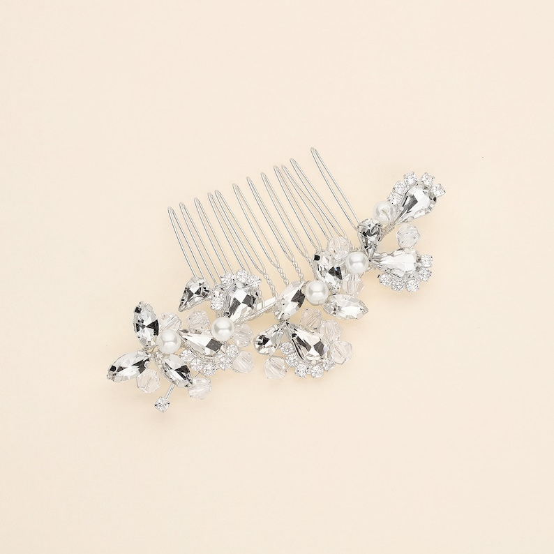 Crystal Bridal Comb, Rhinestone Comb, Bridal Comb Crystal, Wedding Crystal Hair Comb, Carla Crystal Comb image 9