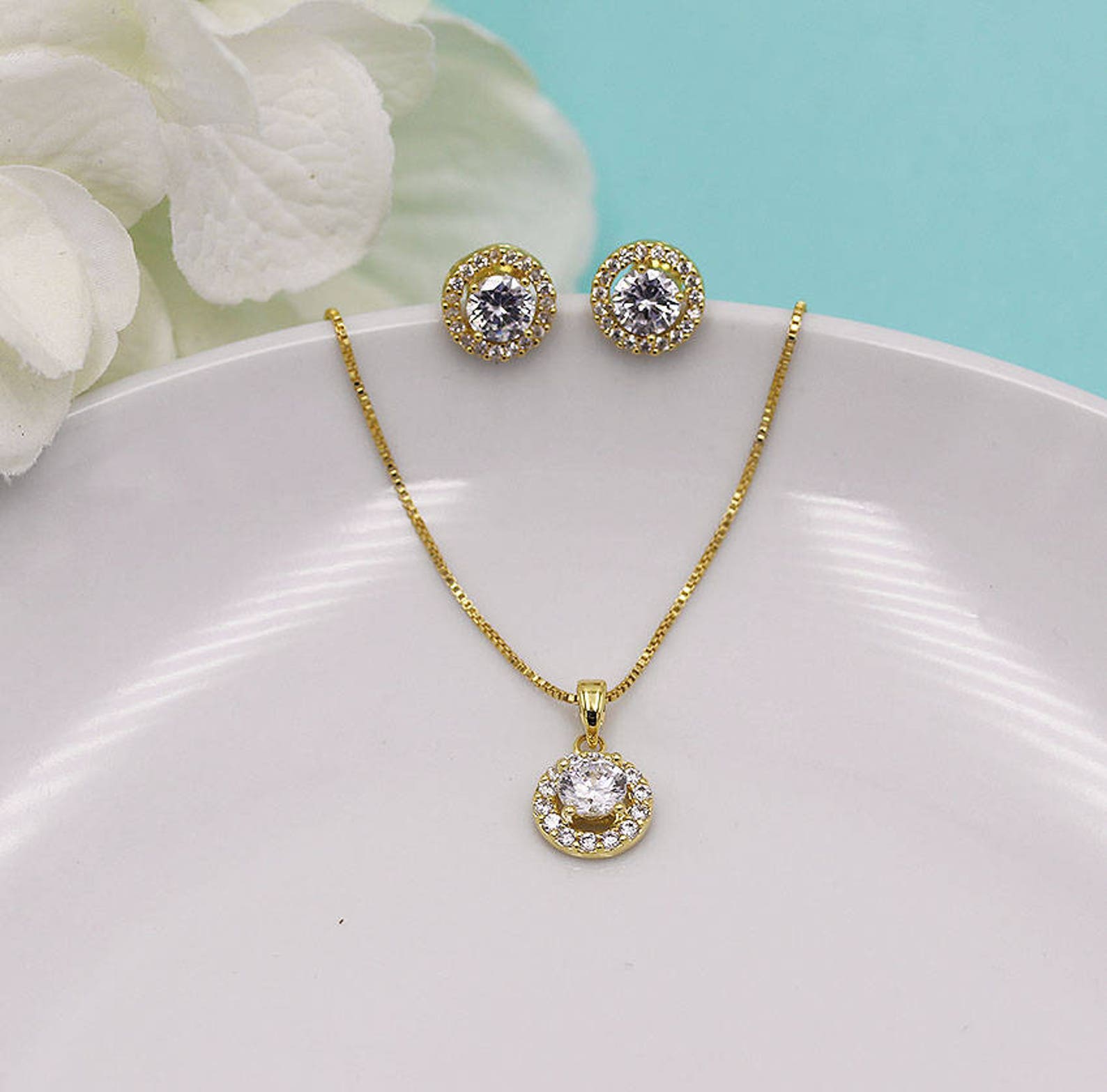 Bridesmaid Jewelry Gold Bridesmaid Jewelry Set 4 5 6 7 8 Etsy