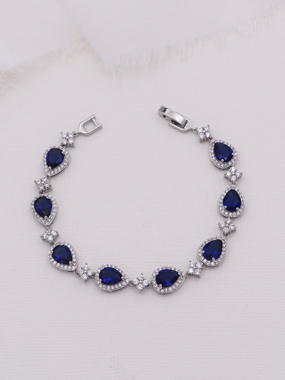 Sapphire bracelet etsy sale