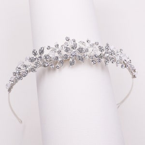 Crystal Bridal tiara headpiece, wedding tiara, wedding headpiece, rhinestone tiara, Marianna Crystal Tiara image 2