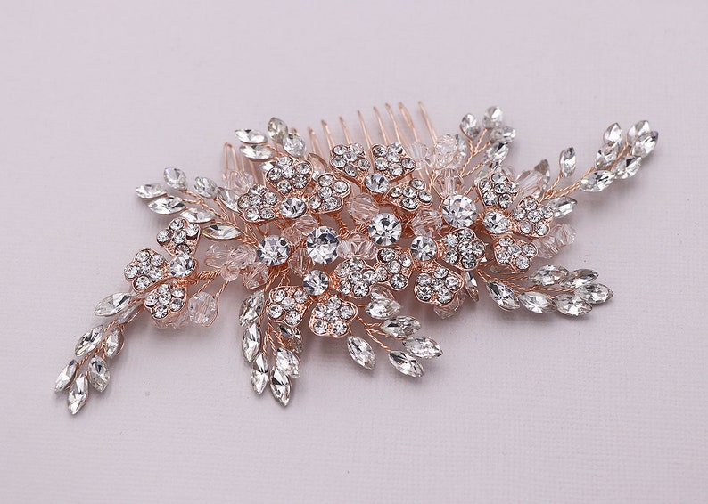 gold wedding hair comb