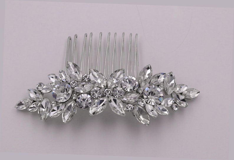 Bridal Rhinestone Crystal Comb, Bridal Comb Crystal, Wedding Crystal Hair Comb, Hair Comb, Wedding Accessory, Giselle Bridal Comb image 7