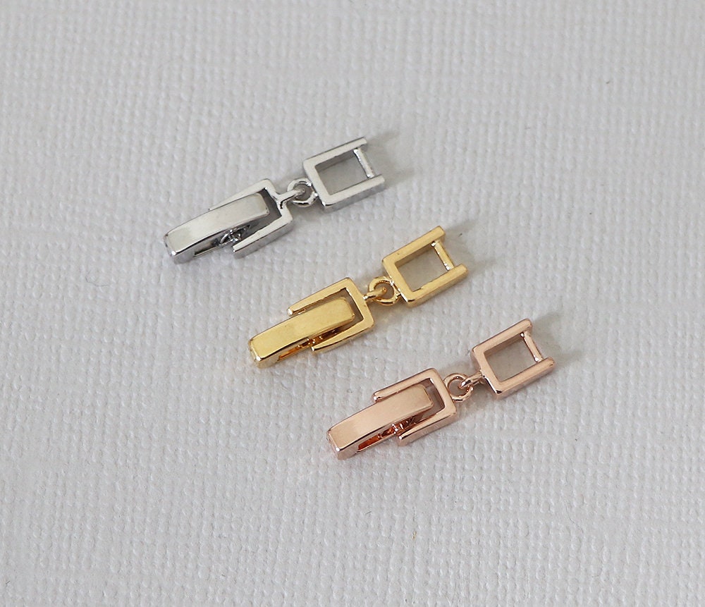 WEIMANJINGDIAN Brand Rhodium Silver or Gold Plated Bracelet Necklace  Extenders Extension Buckle Clasp for Bracelet