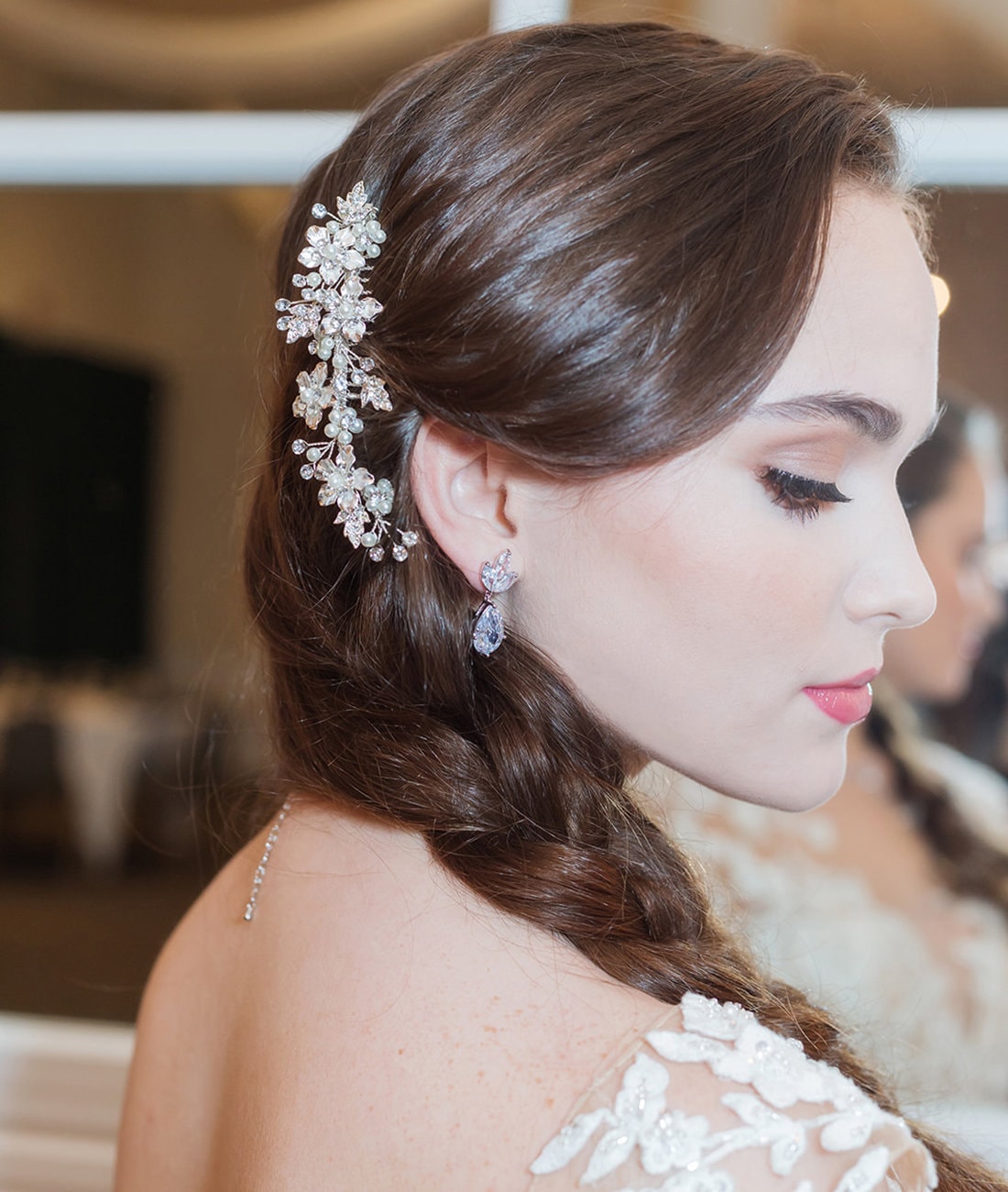 Wedding Pearl Comb, Rhinestone Comb, Bridal Comb, Wedding Crystal Hai…