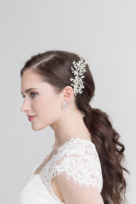 Wedding Hair Clip, Wedding Hair Accessory, Bridal Hair Clip, Crystal Hair  Clip, Wedding Headpiece 