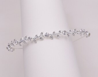 Crystal Vine Bridal Headband, Crystal rhinestone wedding headband, wedding headband headpiece, Lauren Crystal Headband