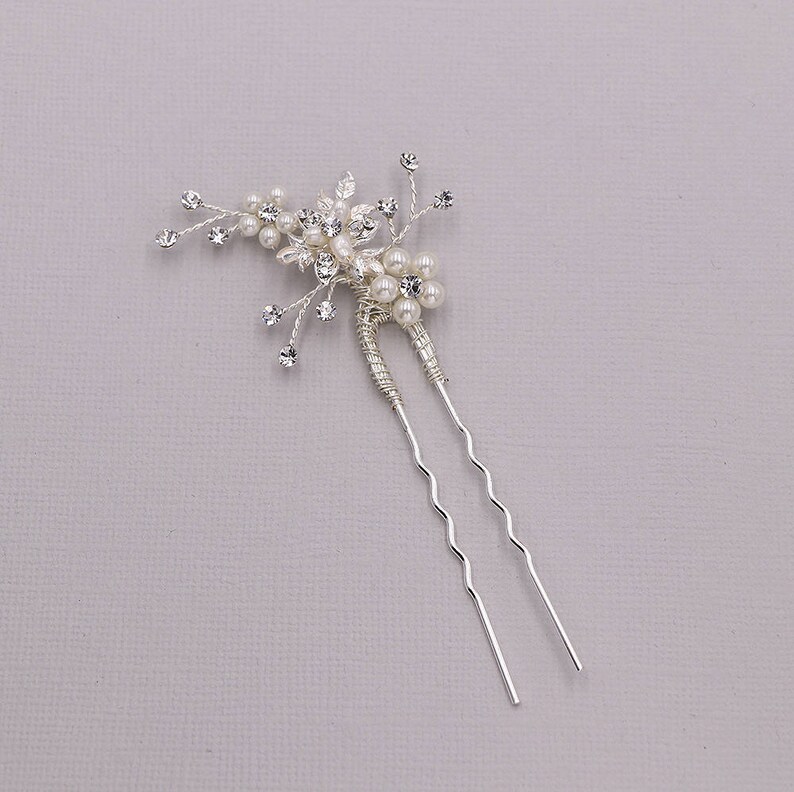 Swarovski crystal pearl wedding hair pin bridal hair Etsy