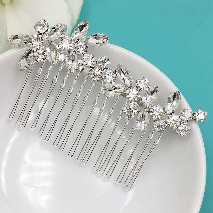 Bridal Rhinestone Crystal Comb, Bridal Comb Crystal, Wedding Crystal