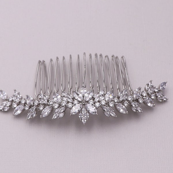 Wedding Crystal Comb, Cubic Zirconia Comb, Bridal Comb Crystal, Wedding Crystal Hair Comb, Camilla CZ Comb
