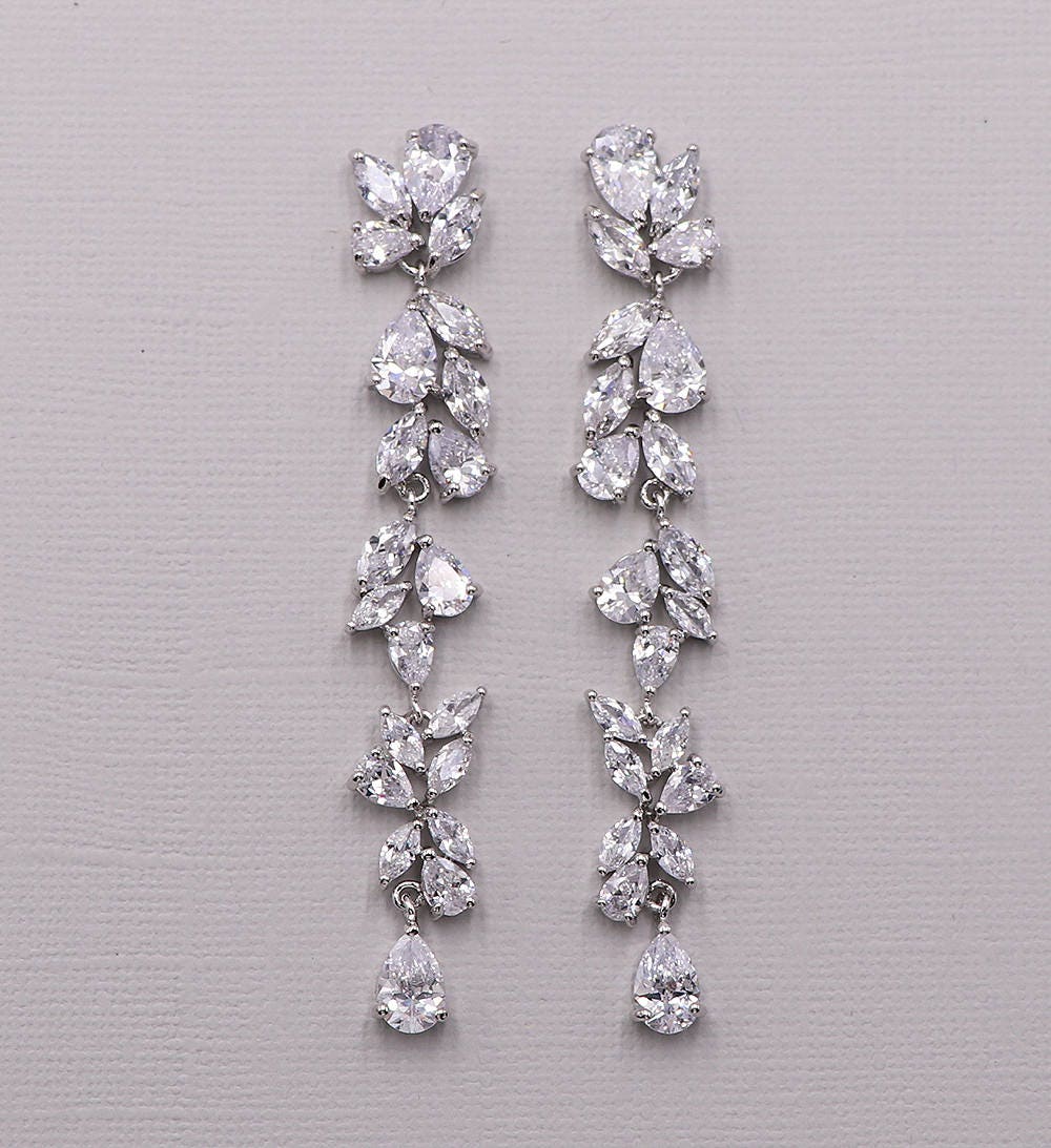 wedding earrings for brides, bridal earrings, wedding earrings uk – VIOLETTE
