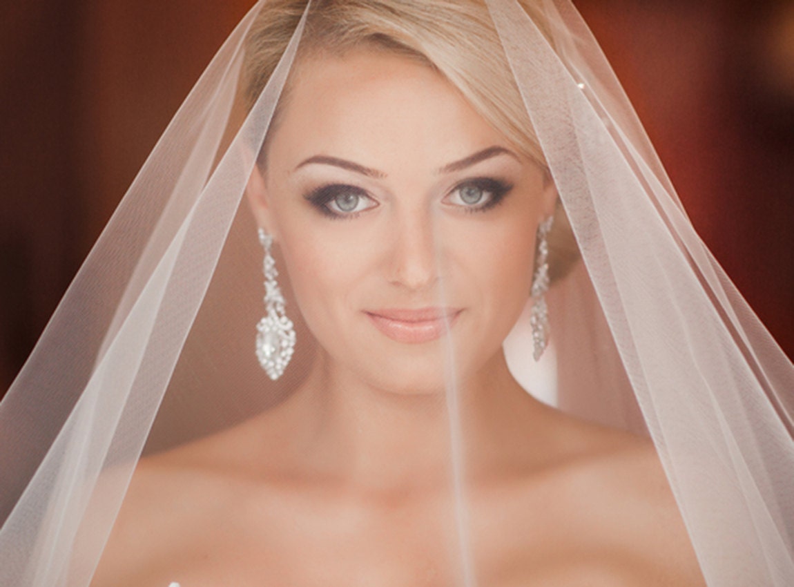 Blusher Veil Blusher Wedding Veil Bridal Veil Cut Edge Etsy