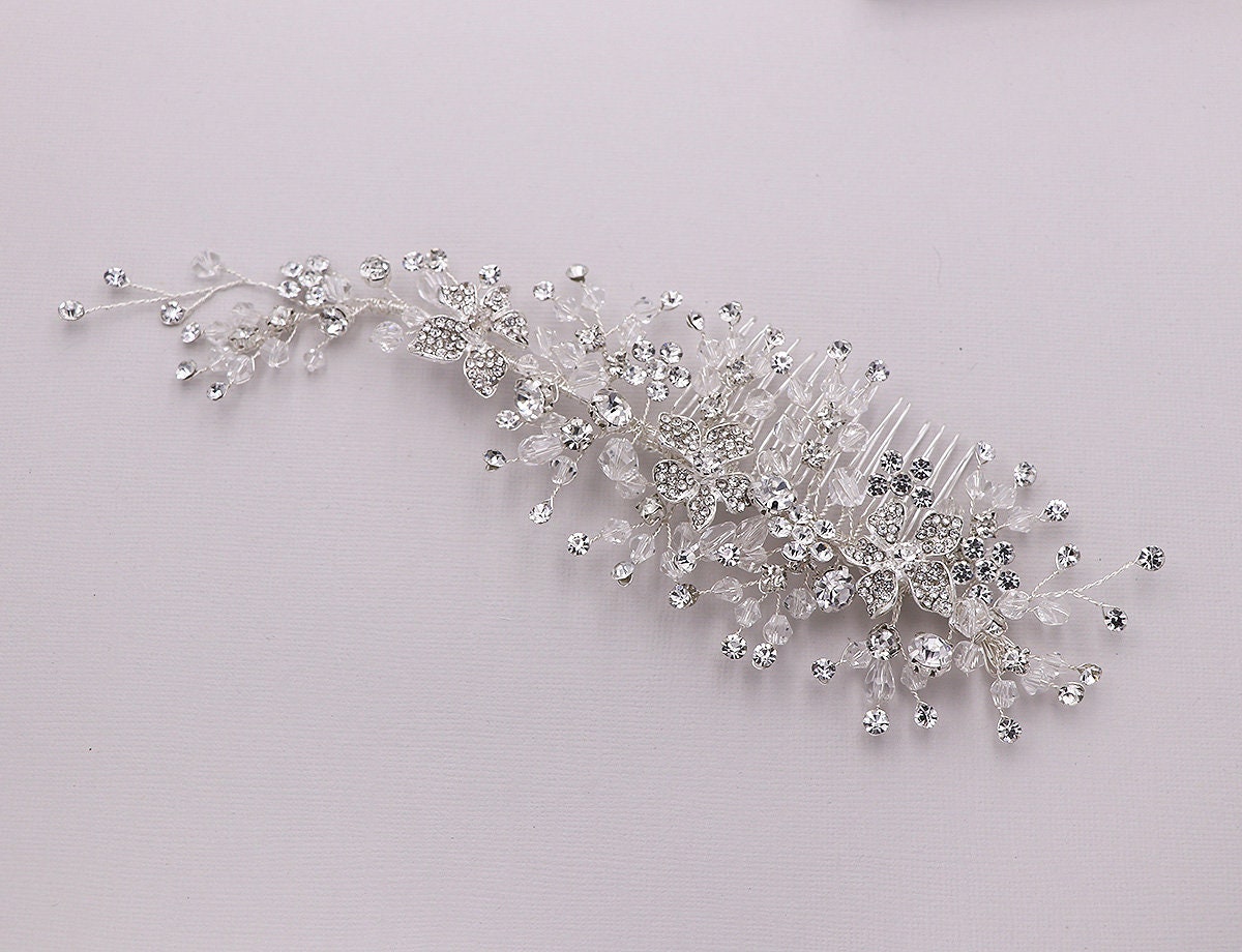 Wedding Comb Large Bridal Hair Comb Handmade Wedding Comb