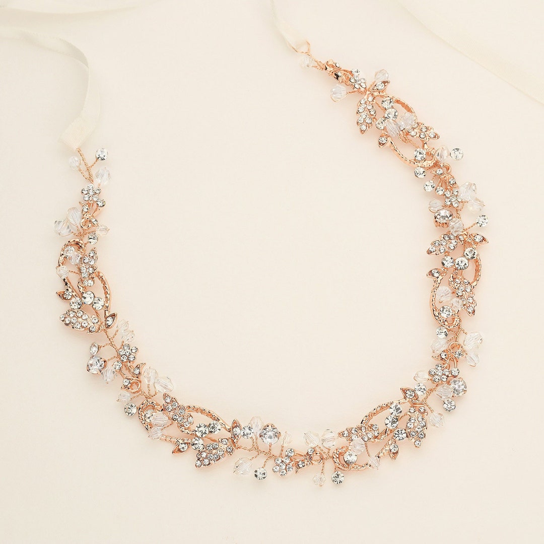 Pierced Headband in Rose Quartz