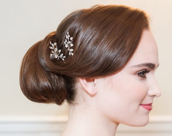 Crystal wedding hair pin, bridal hair accessories, rhinestone hairpin, crystal bridal hair pearl, bridal hairpins, Layla Hairpin