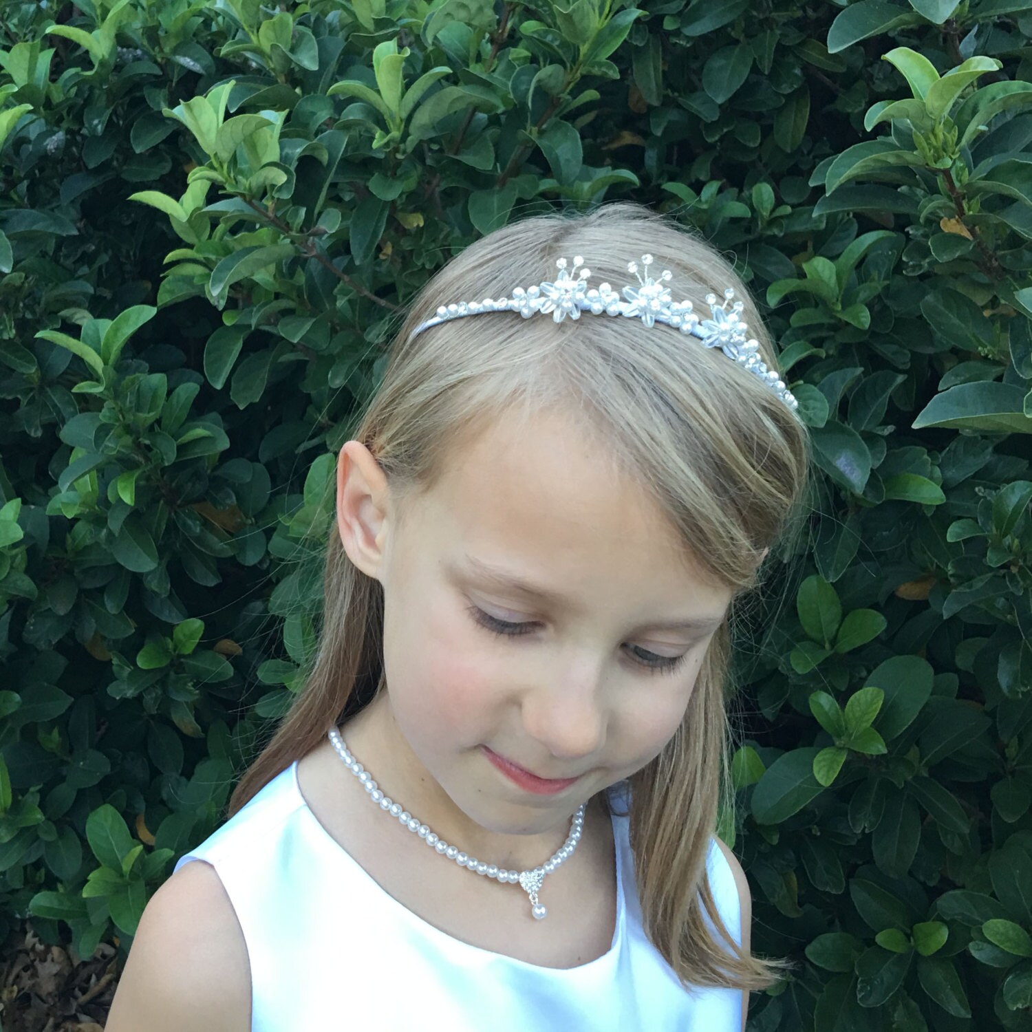 Rhinestone Crystal flower girl headpiece wedding tiara Etsy