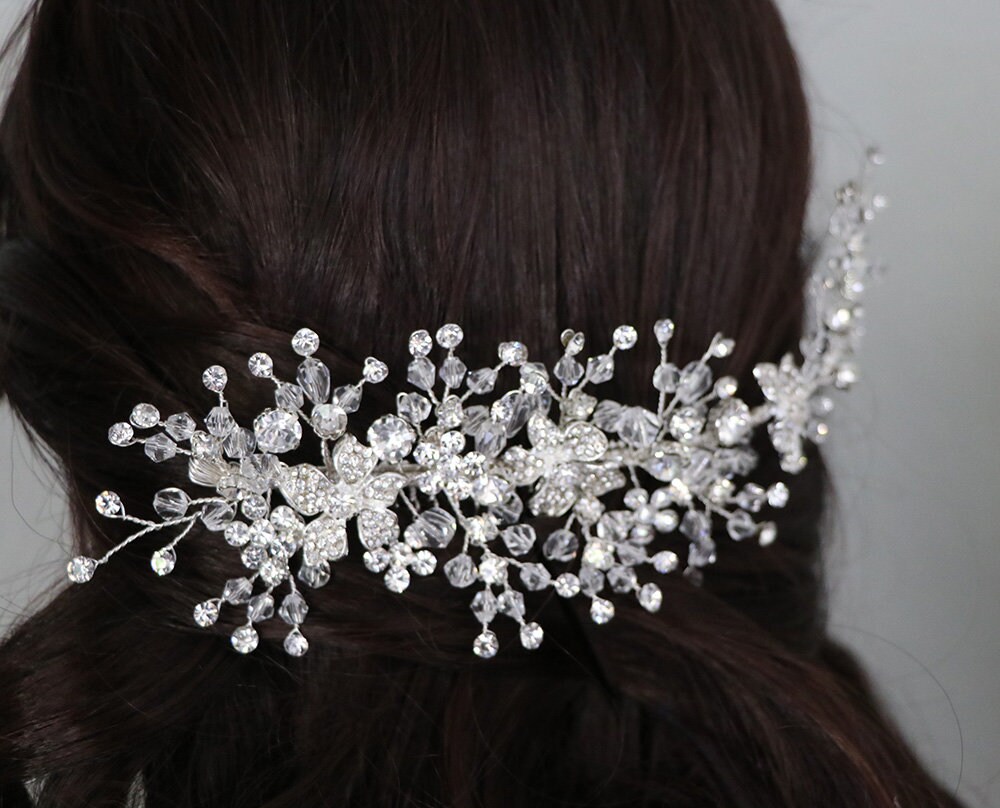 Wedding Comb Large Bridal Hair Comb Handmade Wedding Comb