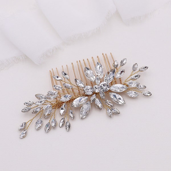 Wedding Comb Crystal, Wedding Hair Comb, Handmade Wedding Comb, Crystal Bridal Comb, Shayanne Crystal Hair Comb