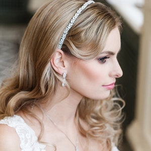 Rose Gold Wedding Headband, Cubic Zirconia wedding headband, wedding headpiece, wedding tiara, Savannah Rose Gold Wedding Headband image 5