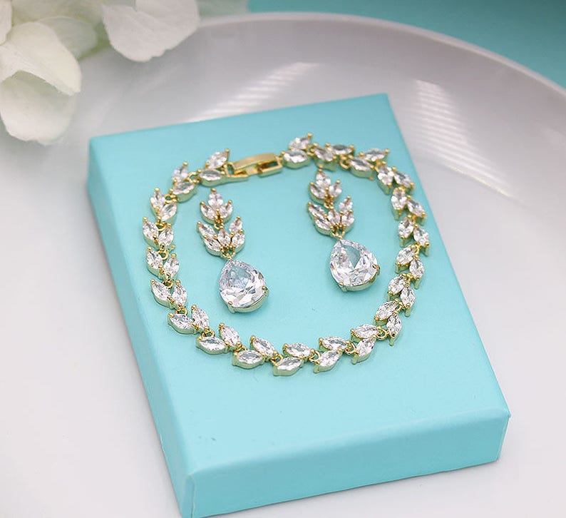 Bridesmaid Jewelry Gold Bridesmaid Jewelry Set Bridesmaid Etsy