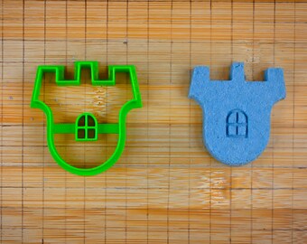 Cortador de galletas con forma de torre de castillo - Pilar pequeño con ventana - Castillo medieval - Estructura antigua fortificada