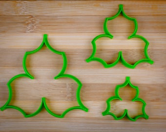 Ogee flower - Flower tessellation - Ogee Tile - Mosaic effect - Triple drop - Ogee tessellation - Cookie cutter Multi-Size