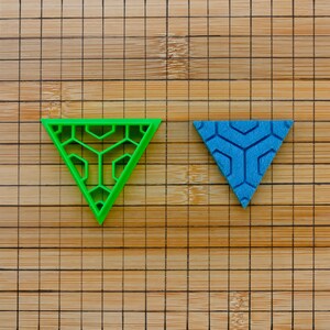 Triangles with Hexagons Tessellation Cookie Cutter - 3D Triangular Mosaic Tiles - Hexagonal pattern - Multi-Size