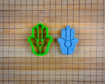 Hamsa Cookie Cutter - Five fingers Hand of Fatima - Good Luck Charm - Palm Shaped Amulet