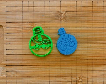Magic Potion Jar Cookie Cutter - Halloween Ghost Potion Fondant Biscuit Cutter - Multi-Size