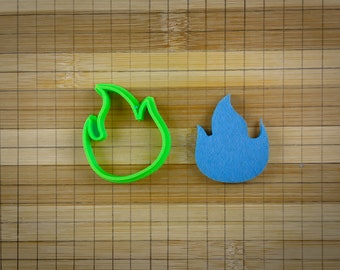 Fire Flame Cookie Cutter - Fire Ball Biscuit Mold - Flash -  Hot Round  Heat Bomb - Light