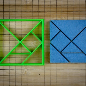Tangram - Le sette pietre della saggezza - Gioco rompicapo cinese - Taglierina biscotto