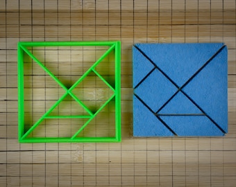 Tangram - Le sette pietre della saggezza - Gioco rompicapo cinese - Taglierina biscotto