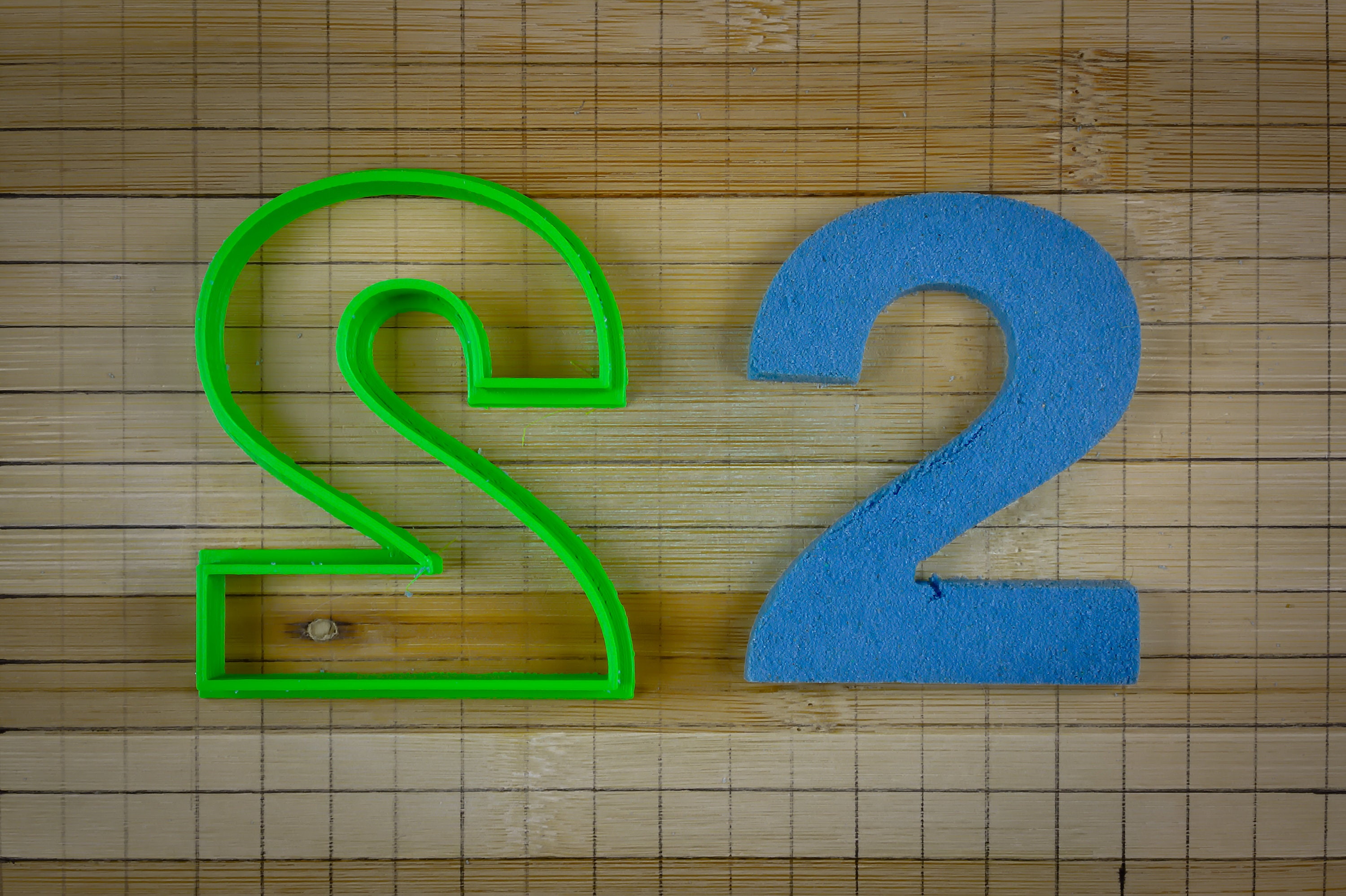 Two Number - Two Digit - 2 Symbol - Character - Cookie Cutter Multi ...