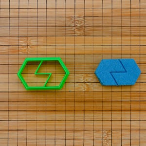 Double Hexagon Cookie Cutter - Ogee Mosaic Tessellation - Geometric Tile Pattern - Two concatenated hexagons