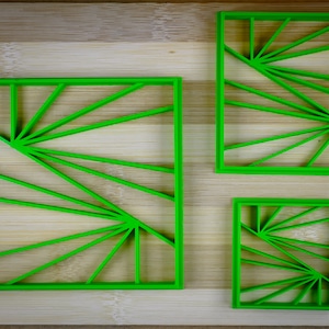 Square Tile -  Mosaic Tiles - Square triangles pattern - Broken window effect - Cookie cutter Multi-Size