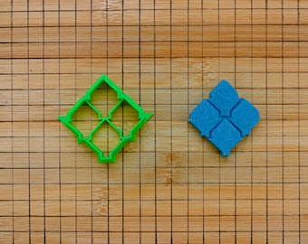 Four Concatenated Arrows Cookie Cutter - Ogee Mosaic tessellation - Geometric Tile Pattern - Modular Baking Tool