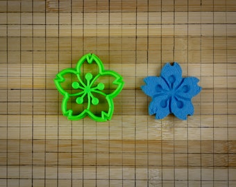 Sakura Cookie Cutter - Cherry Blossom Flower in Full Bloom - Japanese Floral Baking Tool - Multi-Size