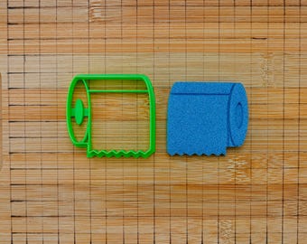 Toilet Paper Roll Cookie Cutter - 3D Printed Bathroom Funny Novelty Cutter - Fun Gag Gift Baking Tool