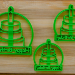Birthday cake - Huge cake - Happy birthday - Three tier cake - Cookie cutter Multi-Size