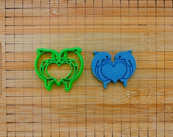 Dolphins Forming Heart Cookie Cutter – Dolphin Love Cookie Cutter – Ocean Animal – Sea Life – Multi-Size