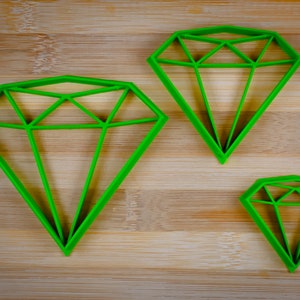 Diamond Classic Cut - Diamond stone - Jewel Stone - Gemstone - Brilliant - Solitaire -  Sparkle Gem - Cookie cutter Multi-Size
