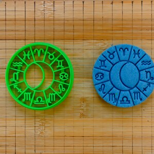 Zodiac Circle - Aries - Taurus - Gemini - Pisces - Leo - Virgo - Libra - Scorpio - Sagittarius - Capricorn - Baking Tool