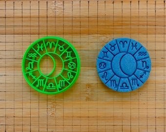 Zodiac Circle - Aries - Taurus - Gemini - Pisces - Leo - Virgo - Libra - Scorpio - Sagittarius - Capricorn - Baking Tool