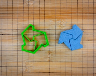 Tessellation Arrows Cookie Cutter - Circle with Three Arrows - Twirl - Baking Tool - Multi-Size