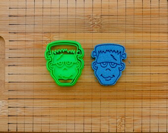 Frankenstein Face Cookie Cutter – Halloween Monster Fondant Biscuit Cutter – Multi Size